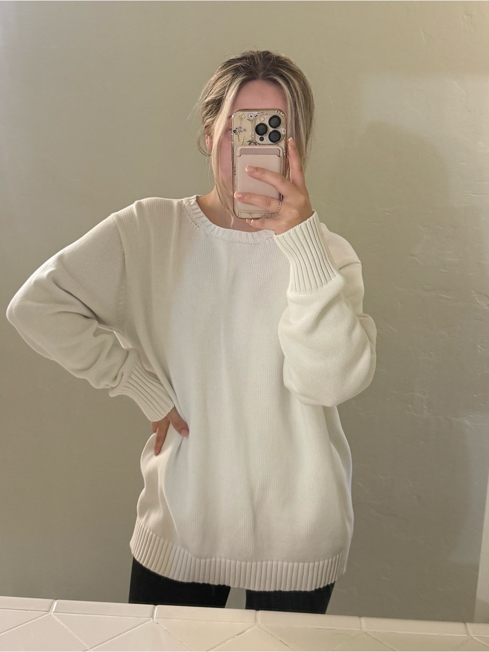 Brandy Melville white sweater dress